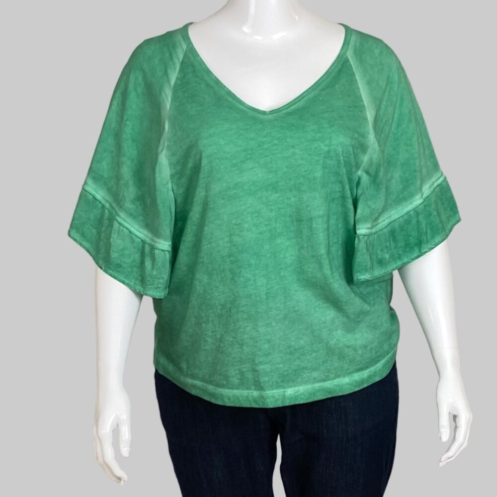Tribal Jeans T-shirt with flared sleeves